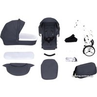 Универсальная коляска BEBETTO Magnum (3 в 1, 230, белая рама)