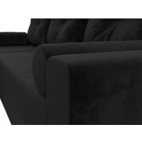 Угловой диван Лига диванов Верона лайт левый (велюр черный)