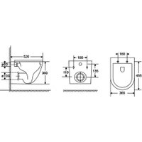 Унитаз подвесной AQUAme AQM2002L 52x37, смыв торнадо