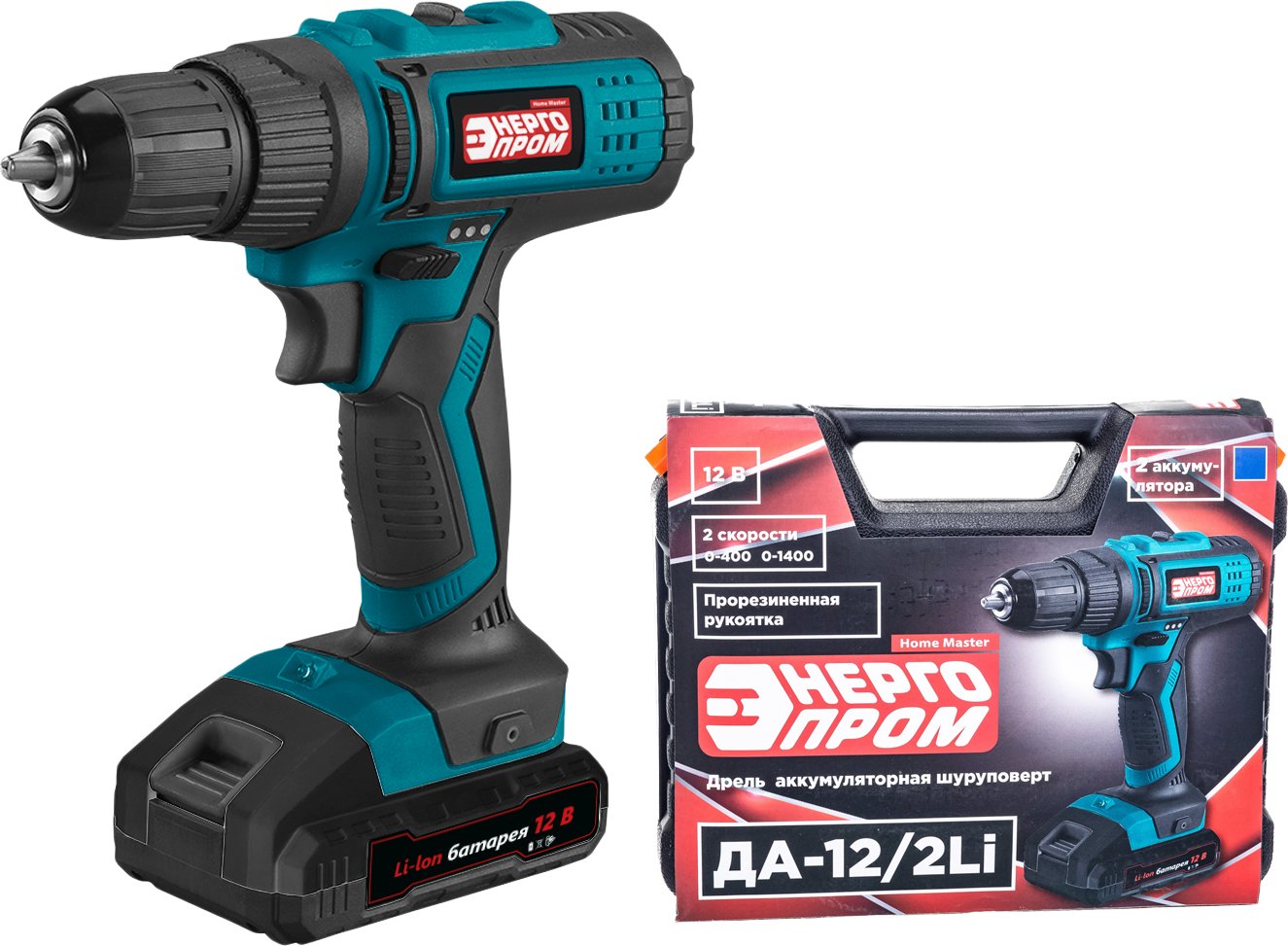 

Дрель-шуруповерт ЭНЕРГОПРОМ Home Master ДА-12/2Li (с 2-мя АКБ)