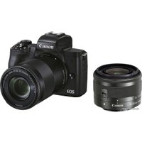 Беззеркальный фотоаппарат Canon EOS M50 Mark II Double Kit 15-45mm + 55-200mm (черный)