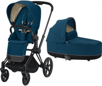 Cybex Priam 2020 (mountain blue, рама черная матовая)