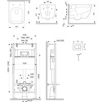 Унитаз подвесной AM.PM Master Fit IS100201.901701 (белый глянцевый, с кнопкой смыва)