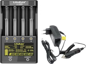 Зарядное устройство LiitoKala Lii-500S с автомобильным адаптером