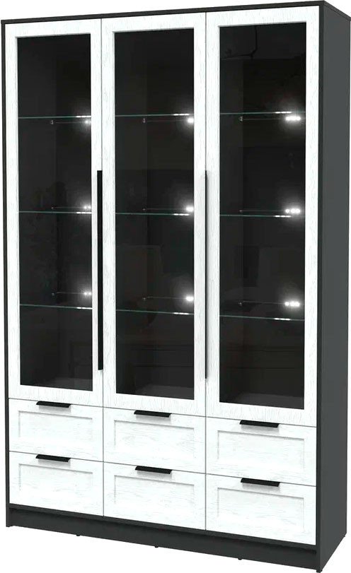 

Шкаф-витрина Интерлиния Концепт Тренд КТ-ШВ3 с подсветкой (антрацит/дуб полярный)