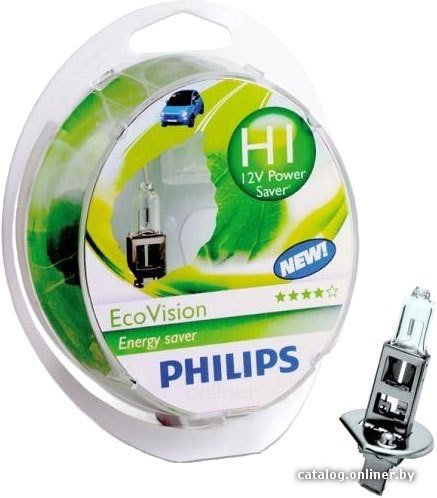 Галогенная лампа Philips H1 EcoVision 2шт