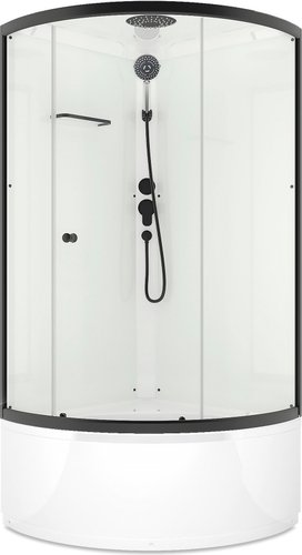 Душевая кабина Domani-Spa Simple 99 High Black DS01Sm99HWCl00.Gt-V1.2-Black (белый/прозрачное стекло)
