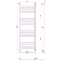 Полотенцесушитель Сунержа Богема+ прямая 1500х500 31-0220-1550