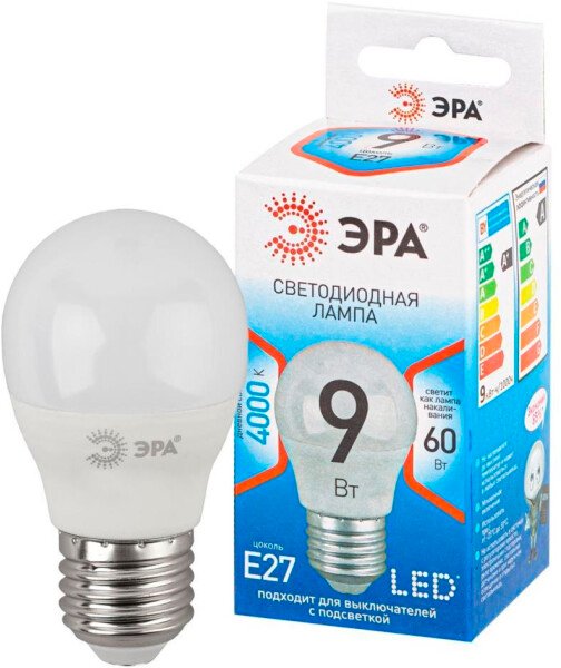 

Светодиодная лампочка ЭРА P45-10W-840-E27