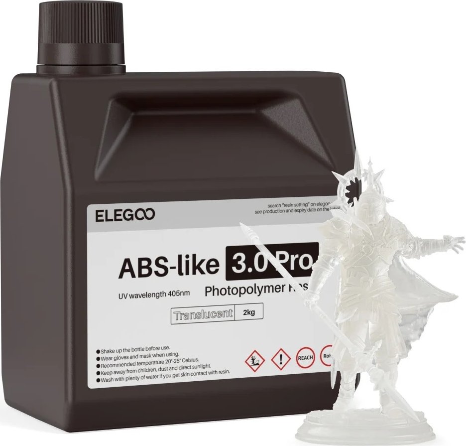 Фотополимер Elegoo ABSlike V3.0 Pro 2кг (полупрозрачный)