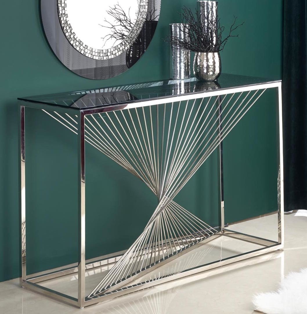 

Консольный стол Halmar KN-4 (дымчатый/серебристый)