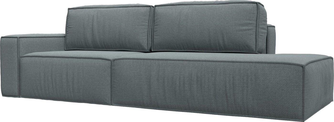 

Диван Лига диванов Прага Модерн подлокотник слева 124367L (рогожка амур серый)