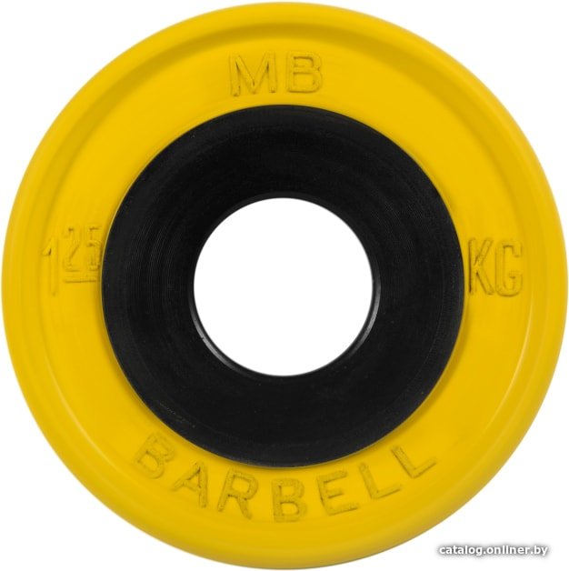 Диск MB Barbell Евро-классик 51 мм (1x1.25 кг, желтый)