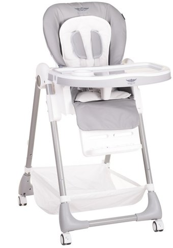 Высокий стульчик Martin Noir Tody Lux (mercury gray) 0+