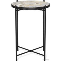 Журнальный столик Sheffilton SHT-CT8-3 (золотистый пепел/черный муар)