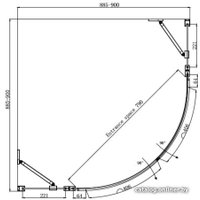 Душевой уголок Ambassador Nord 13011101 90х90