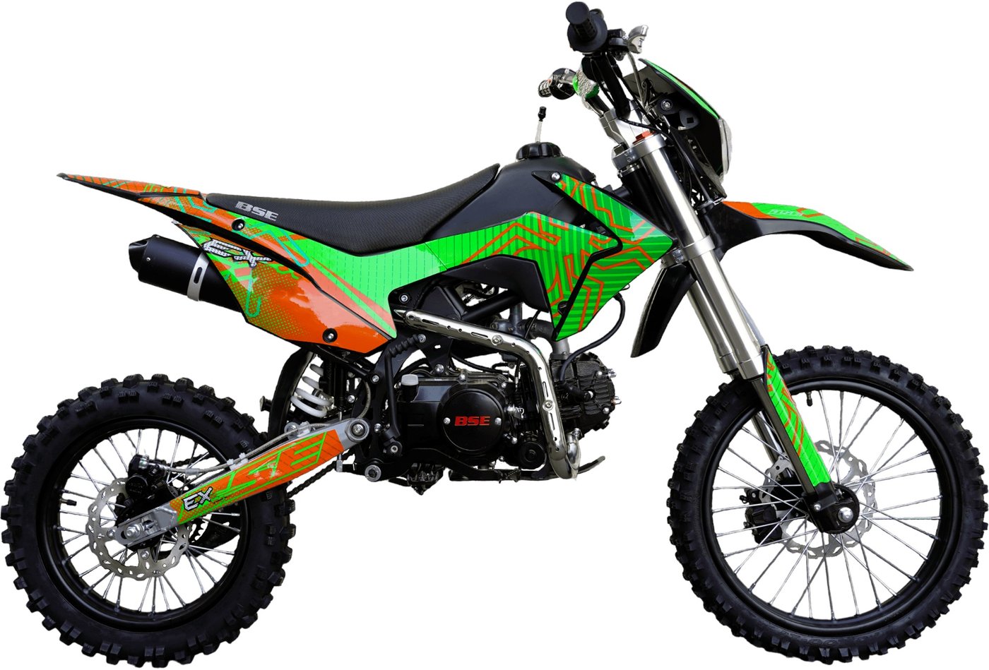 

Мотоцикл BSE EX 17/14 (зеленый/оранжевый)