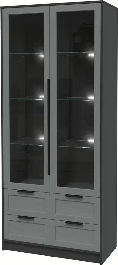 

Шкаф-витрина Интерлиния Концепт Тренд КТ-ШВ2 с подсветкой (антрацит/серый)