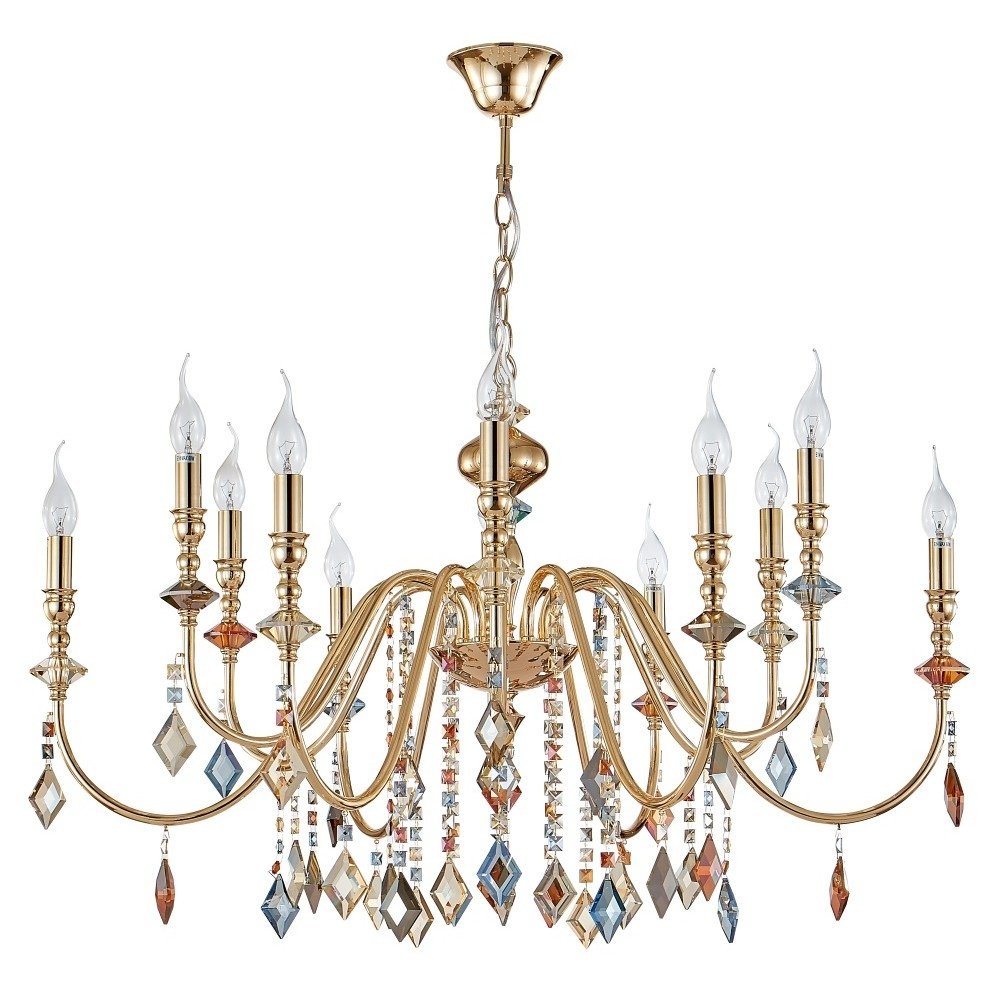 

Подвесная люстра Crystal Lux Mercedes SP6+6 Gold/Color