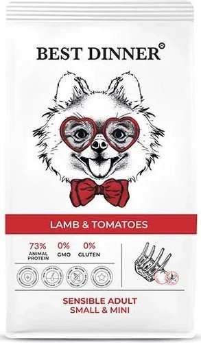 Сухой корм для собак Best Dinner Adult Sensible Mini Lamb & Tomatoes (10 кг)