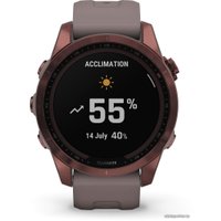 Умные часы Garmin Fenix 7S Sapphire Solar (темно-бронзовый титан/сланцевый)