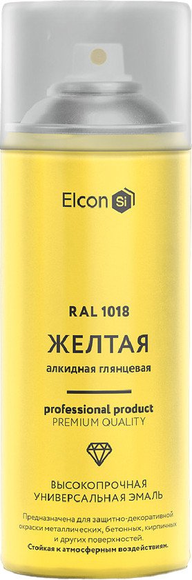 

Эмаль Elcon Универсальная алкидная RAL 1018 0.52 л (глянцевый желтый)