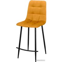 Стул СоюзРегионПоставка Чили полубарный СРП-053 (муар черный/велюр Velluto 08 горчичный)