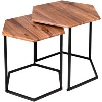 Журнальный столик Мебелик МеталлАрт М003 (коричневый дуб/черный) в Бресте