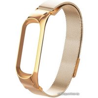 Браслет Bingo миланское плетение на магните для Xiaomi Mi Band 5/6 (золотистый)