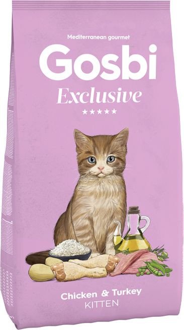Сухой корм для кошек Gosbi Exclusive cat chicken& turkey kitten 400 г