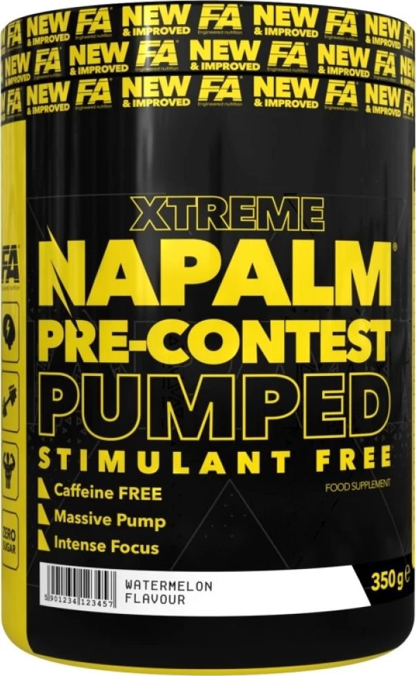 

Предтренировочный комплекс FA Engineered Napalm Pre-Contest pumped stimulant free (350 г, манго-лимон)