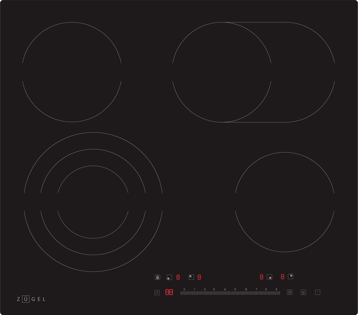 

Варочная панель ZUGEL ZEH607B