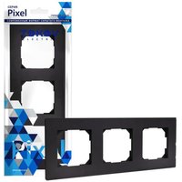 Рамка Tokov Electric Pixel TKE-PX-RM3-C14 (карбон)