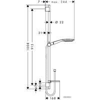 Душевой гарнитур  Hansgrohe Raindance Select E 150 (27857000)