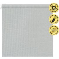 Рулонная электроштора НеоФьюжен Оливия 220х250 правая (серый, белая фурнитура)