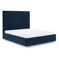 Кровать Мебель-АРС Мишель 140 (темно-синий/Luna 034)