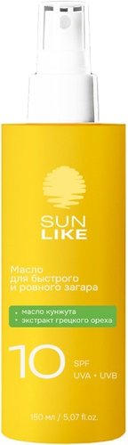 Масло для загара Sun Like Для быстрого и ровного загара SPF10 (150 мл)