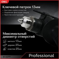 Ударная дрель Deli DE-CZ13-1E