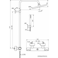 Душевая система  Ideal Standard Ceratherm T25 Black BC748XG