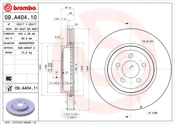 

Brembo 09A40411