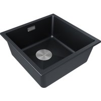 Кухонная мойка Paulmark IT-Granit Lumi 45 Uni LU45-BLM (черный/черный металлик)