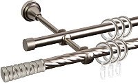 

Карниз для штор АС ФОРОС Grace D16K/16Г + наконечники Торино (3м, сатин)