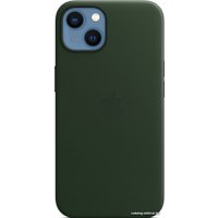 Чехол для телефона Apple MagSafe Leather Case для iPhone 13 (зеленая секвойя)