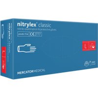 Нитриловые перчатки Mercator Nitrylex Classic (L, 100 шт, синий)