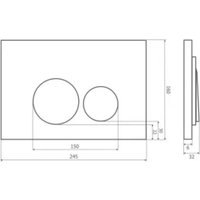Панель смыва Axus 097IC Slim (хром)