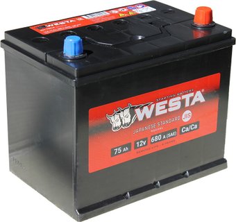 Автомобильный аккумулятор Westa Asia JIS 6СТ-75 VLR Euro СTA00024 (75 А·ч)