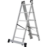 Лестница-стремянка Новая высота NV 123 алюминиевая трёхсекционная 3x5 ступеней