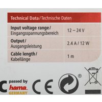 Автомобильное зарядное Hama 183266