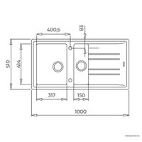 Кухонная мойка TEKA Stone 60 B-TG 1/2B 1D (карбон)