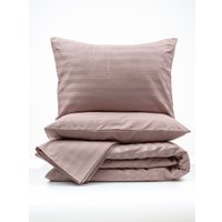 Евро комплект постельного белья Samsara Страйп-сатин Евро 50х70 (пыльная роза)